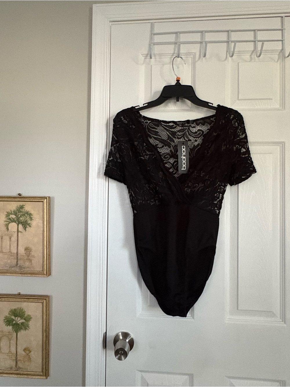 Boohoo Black Lace Bodysuit